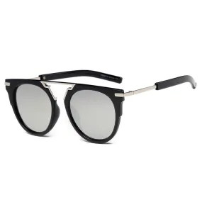 HANOVER | Unisex Fashion Brow-Bar Round Sunglasses