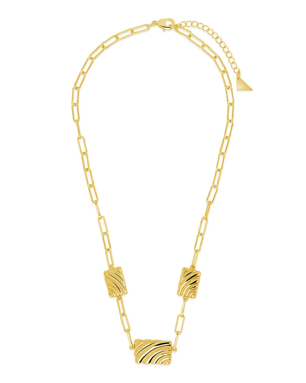 Haydée Triple Textured Charm Necklace