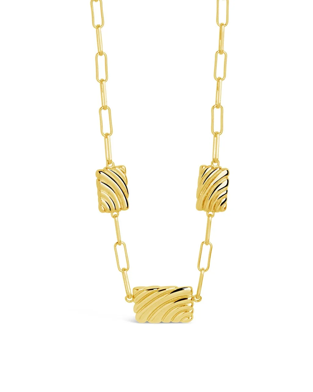 Haydée Triple Textured Charm Necklace