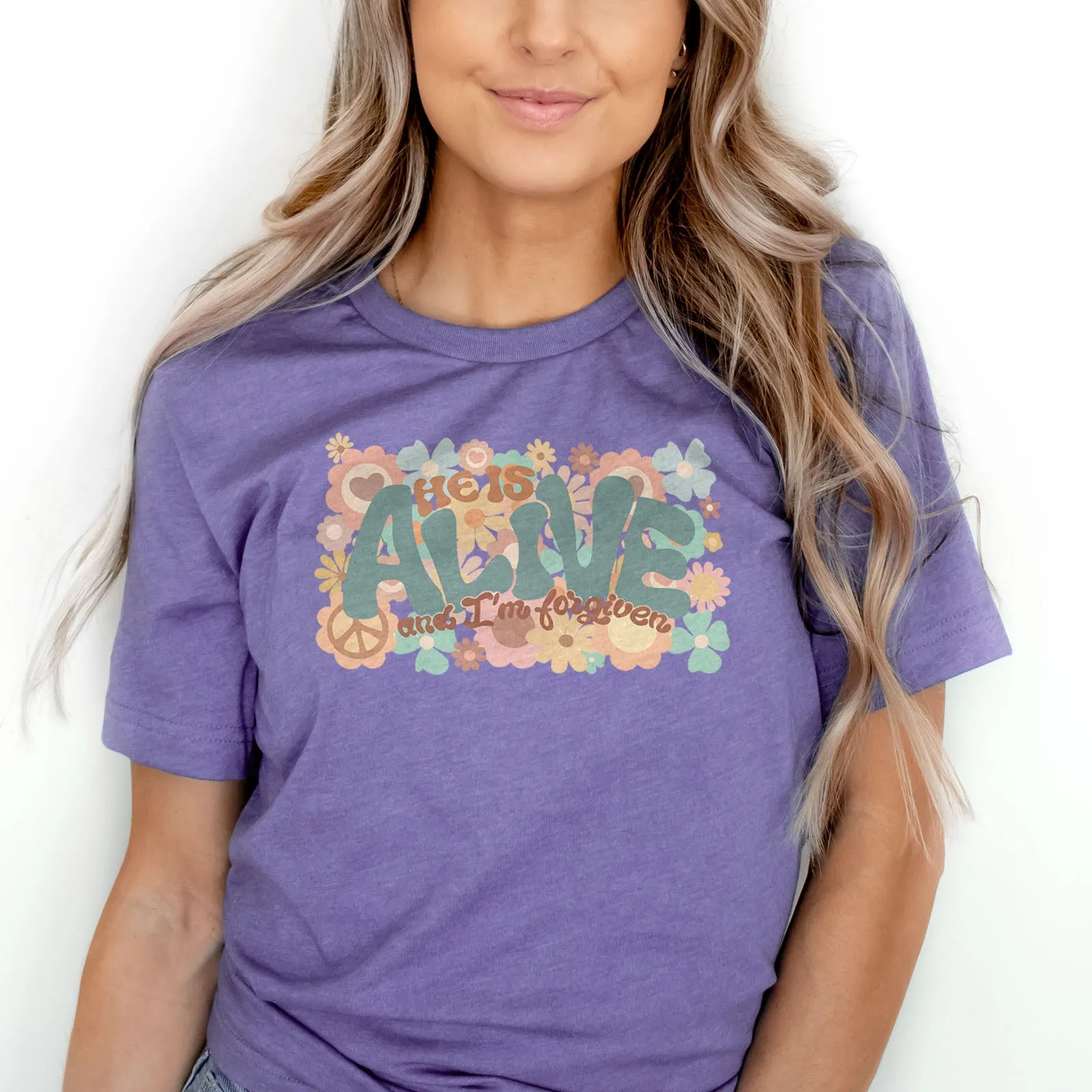 He Is Alive And I'm Forgiven Groovy Tee