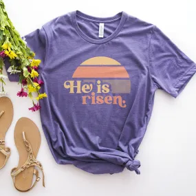 He is Risen Retro Sunset Tee