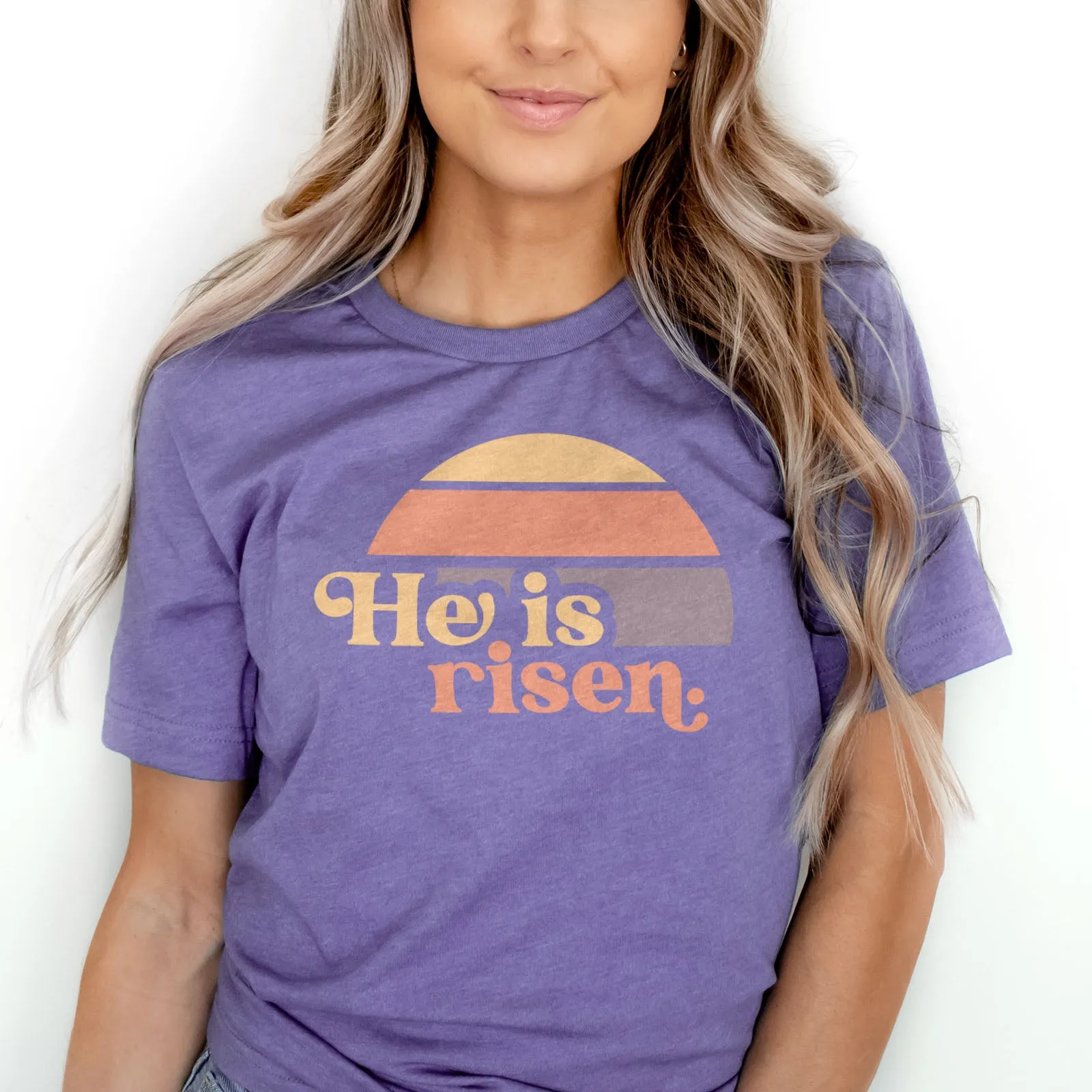 He is Risen Retro Sunset Tee