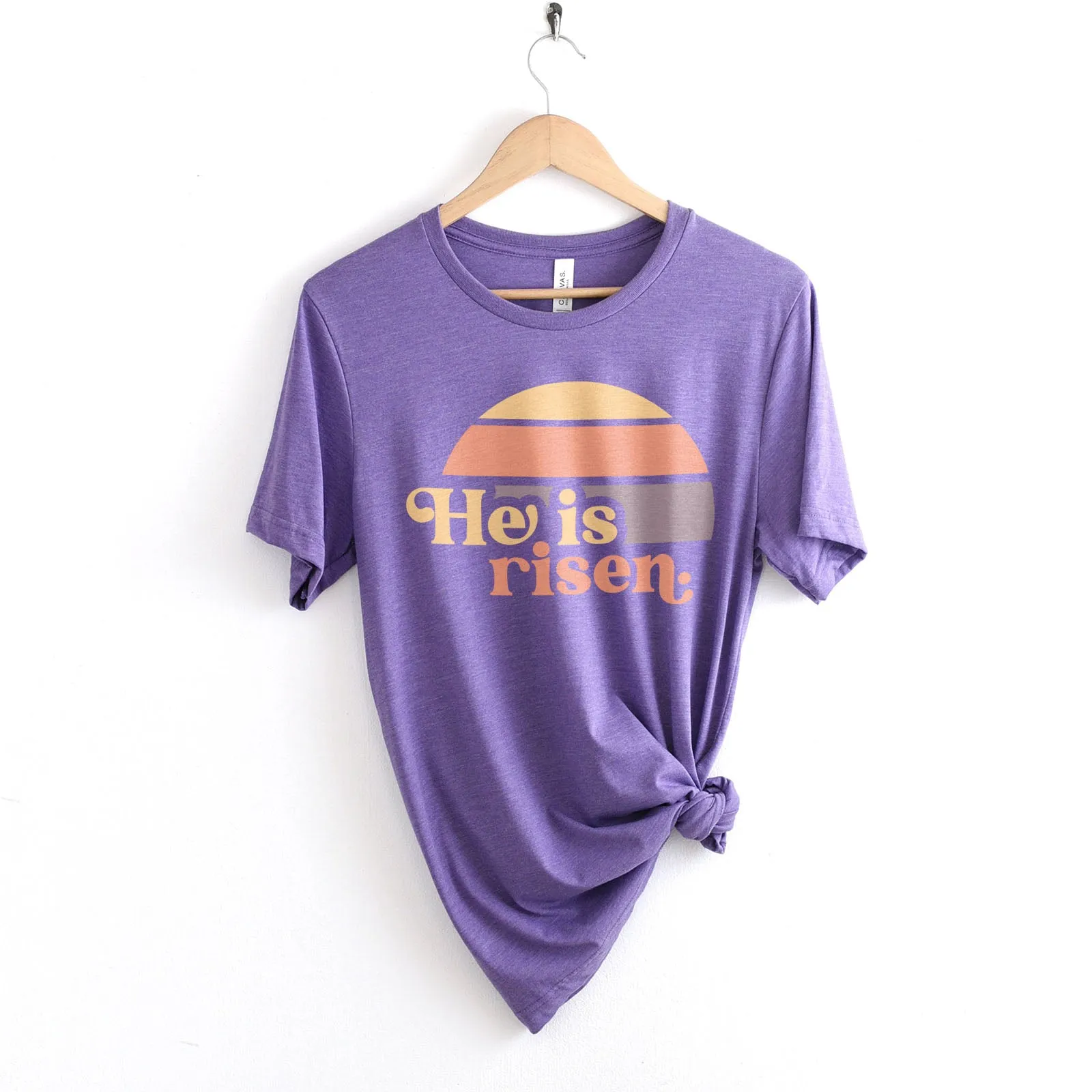 He is Risen Retro Sunset Tee