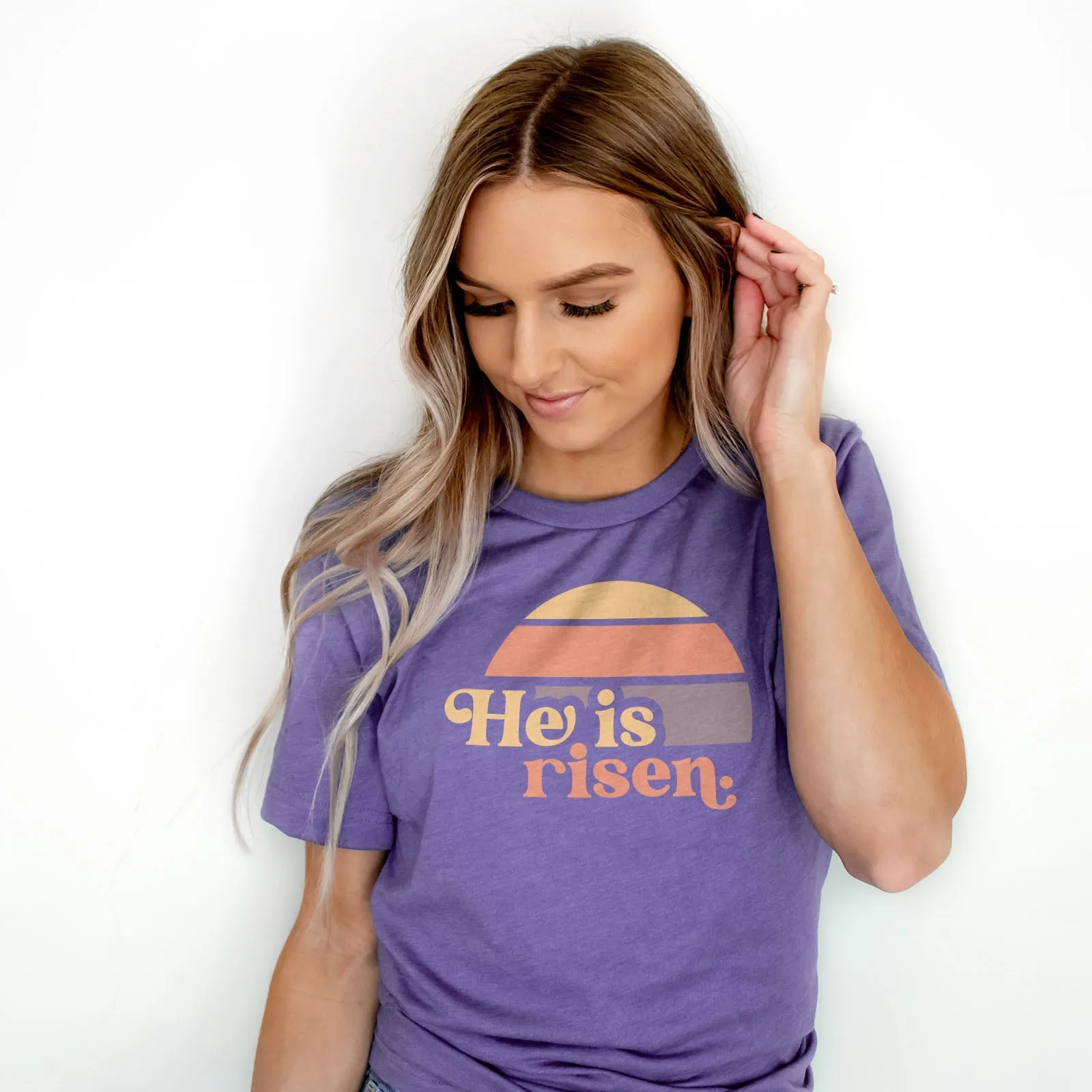 He is Risen Retro Sunset Tee