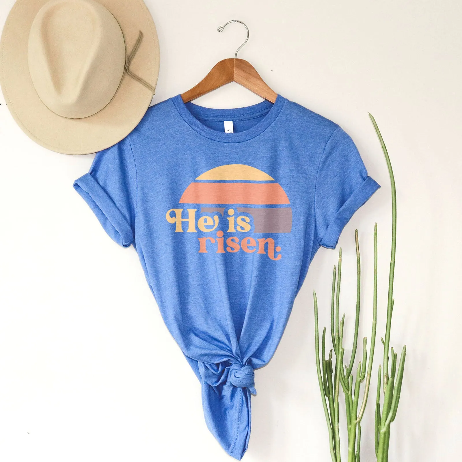 He is Risen Retro Sunset Tee