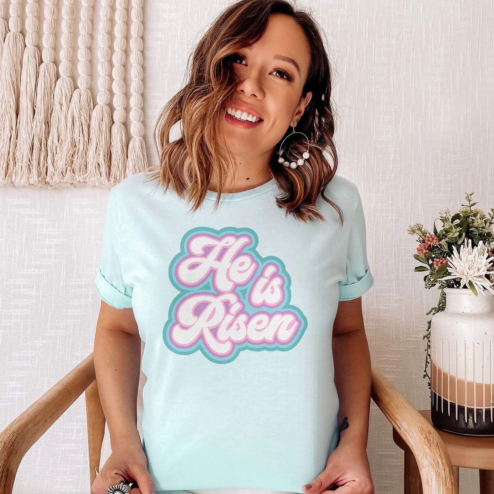 He is Risen Retro Tee