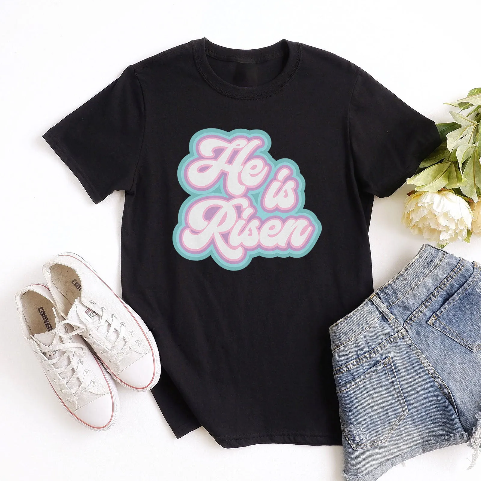 He is Risen Retro Tee