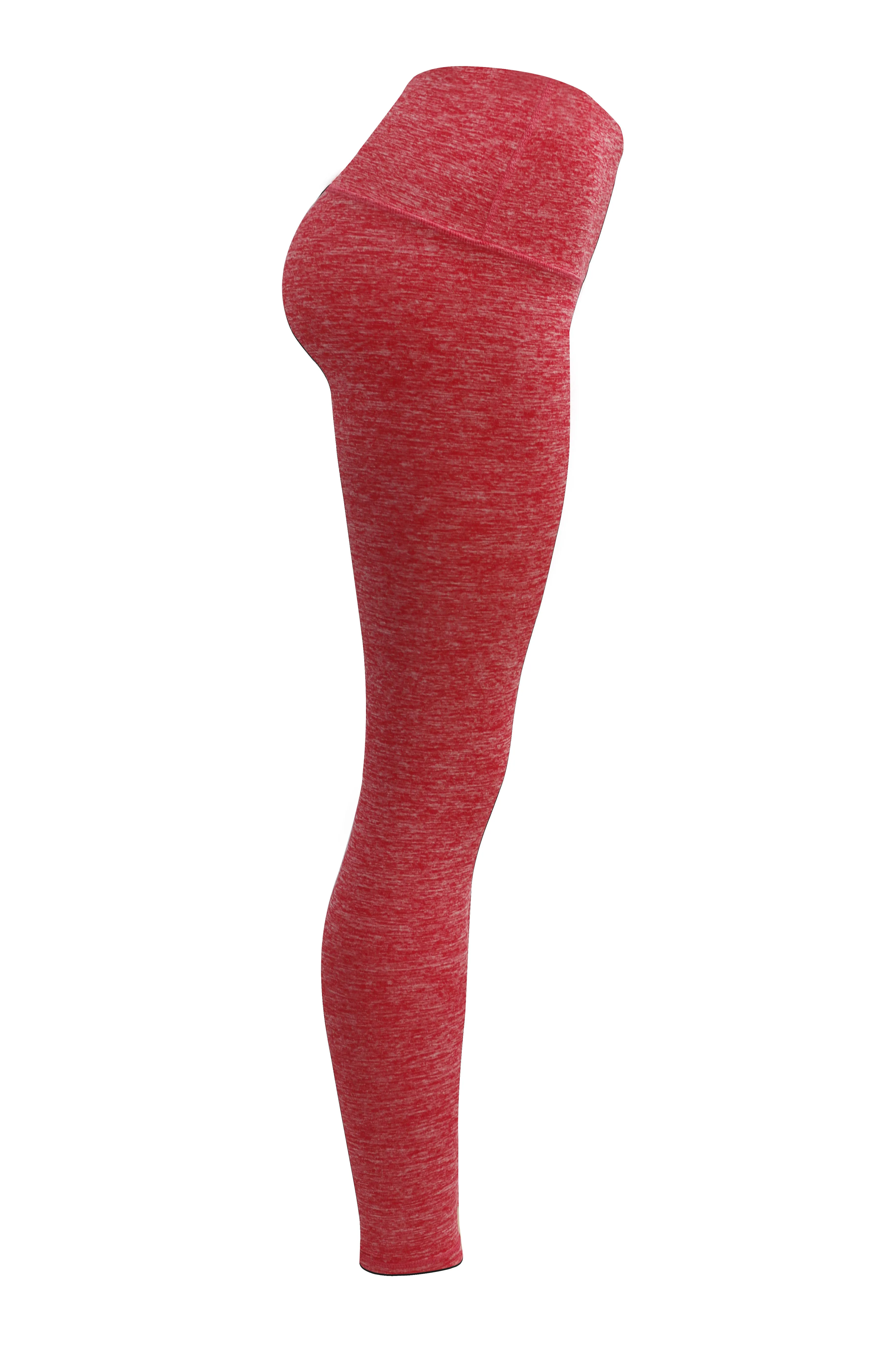 High Waist Yoga Pants heatherred