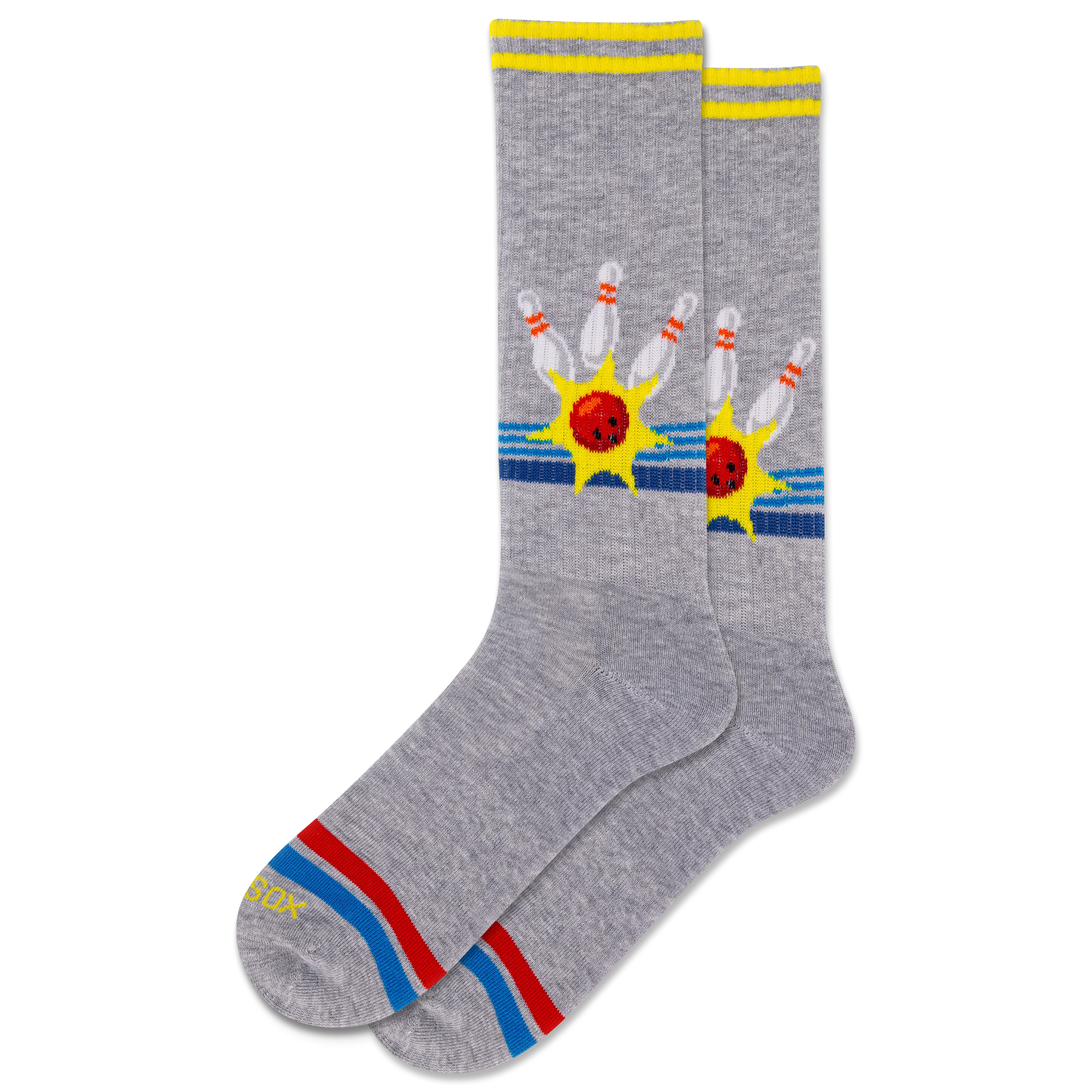 HOTSOX Men's Retro Bowling Crew Socks