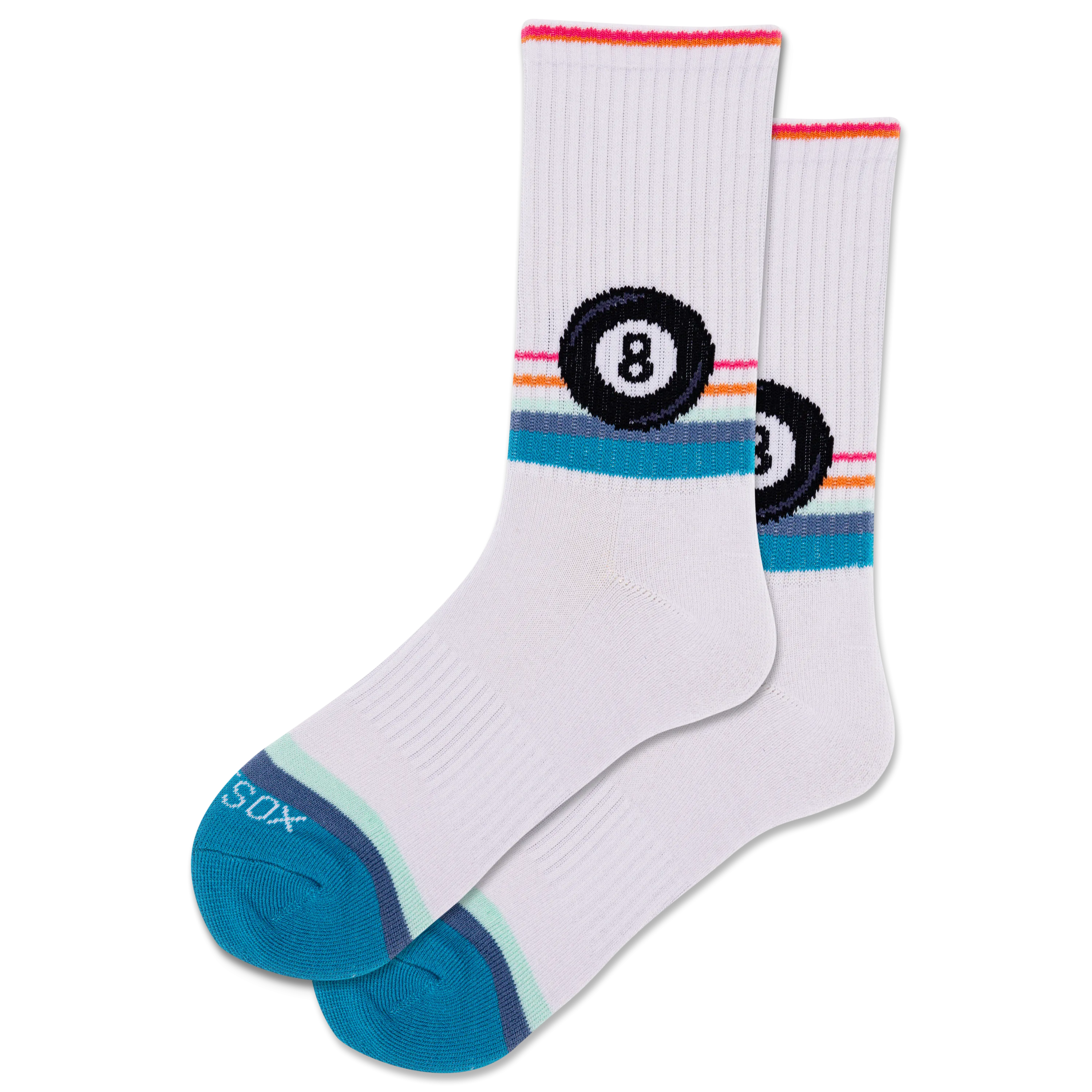 HOTSOX Women's Retro Eight Ball Crew Socks