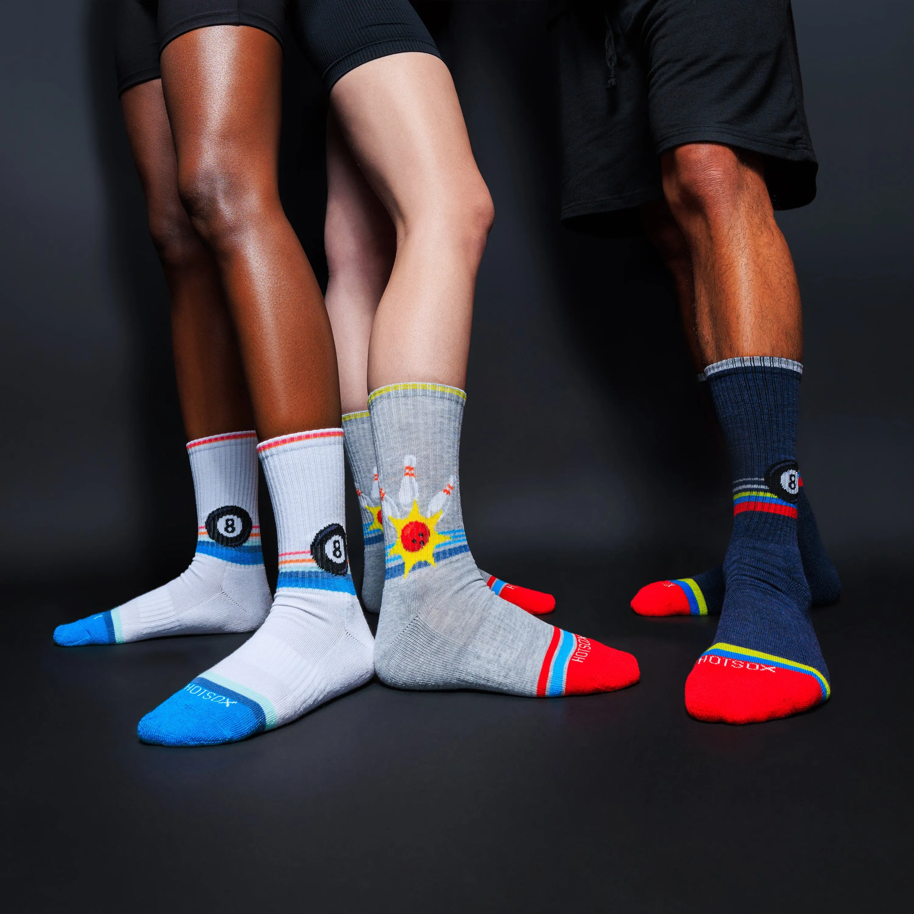 HOTSOX Women's Retro Eight Ball Crew Socks