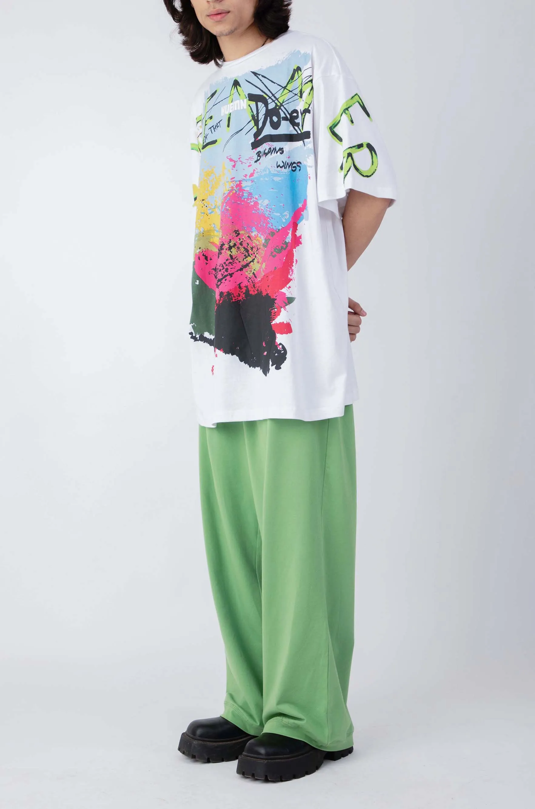 Huemn Wide Legged Sweatpants (Green)