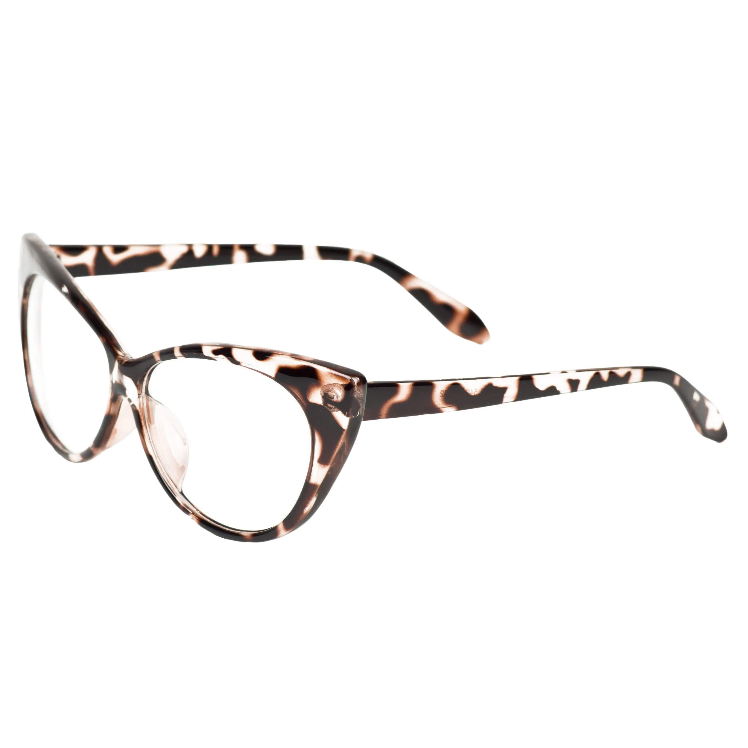 iB-iP Women's Cateye Vintage Plastic Frame Retro Fashion Clear Lens Eyeglasses