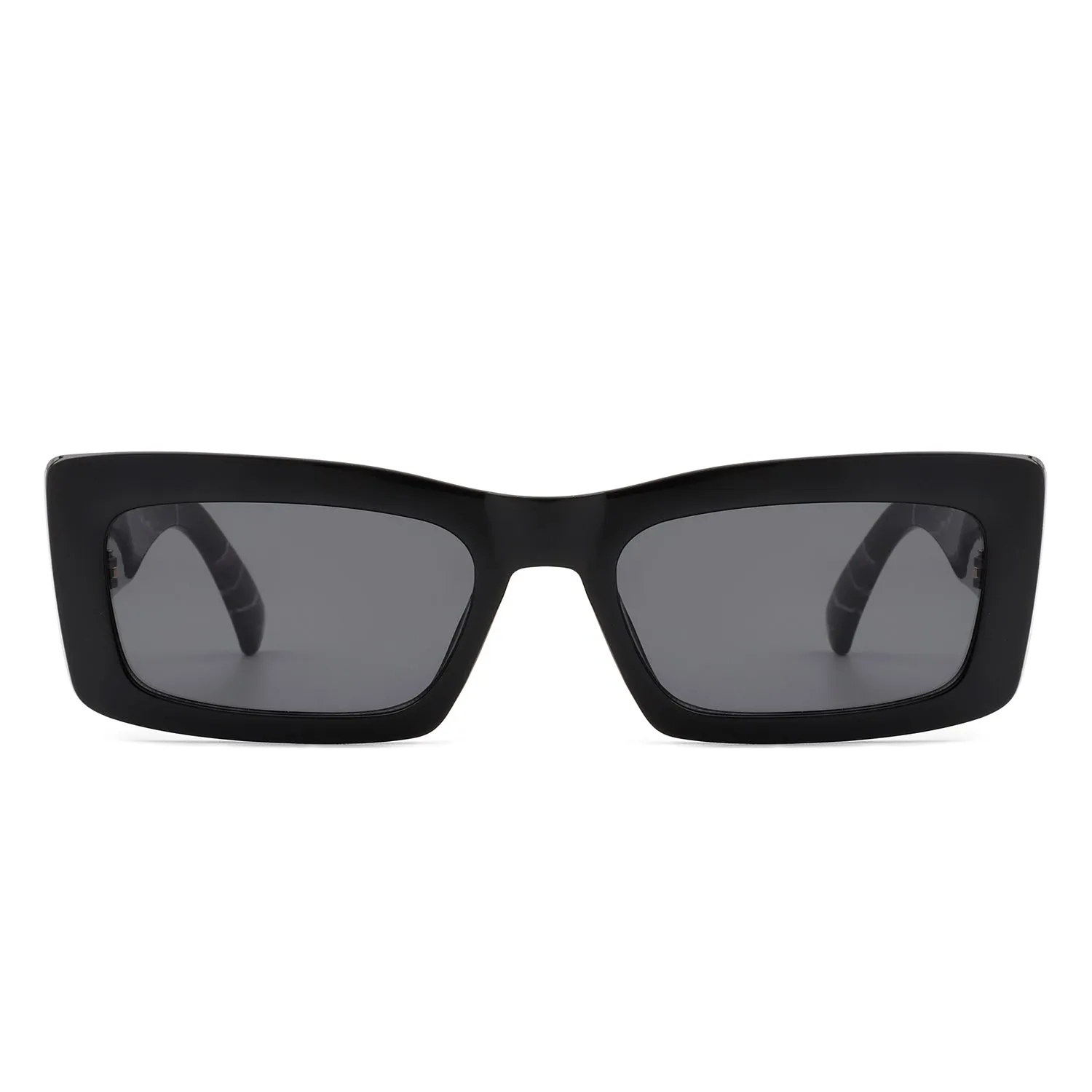 Illumyne - Retro Narrow Rectangle Flat Top Slim Fashion Sunglasses