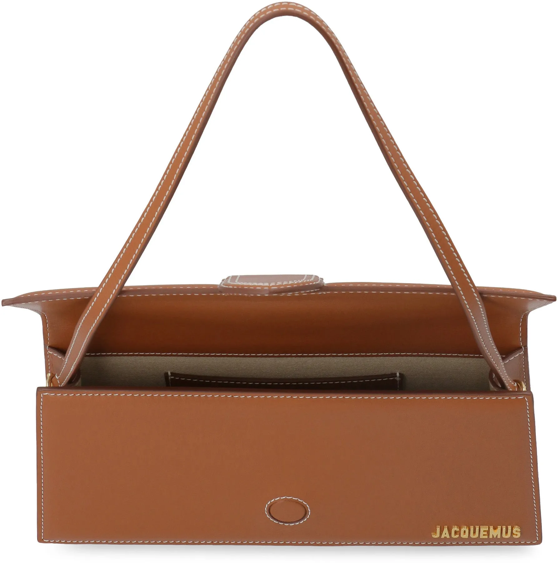 JACQUEMUS Elegant Long Mini Leather Shopper