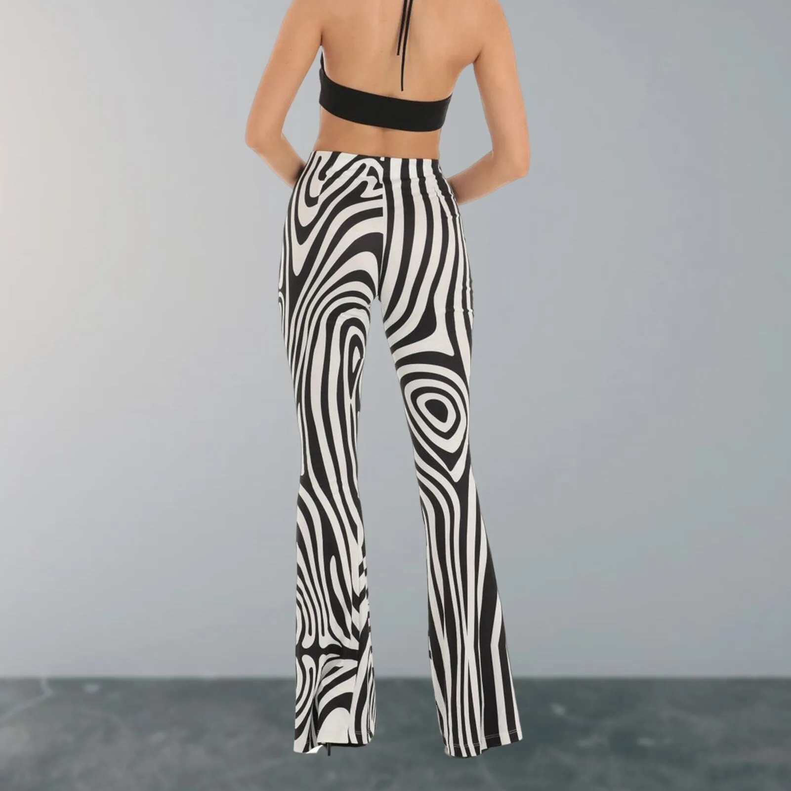 JuliaFashion - 2024 Striped Zebra Print High Waist Pants