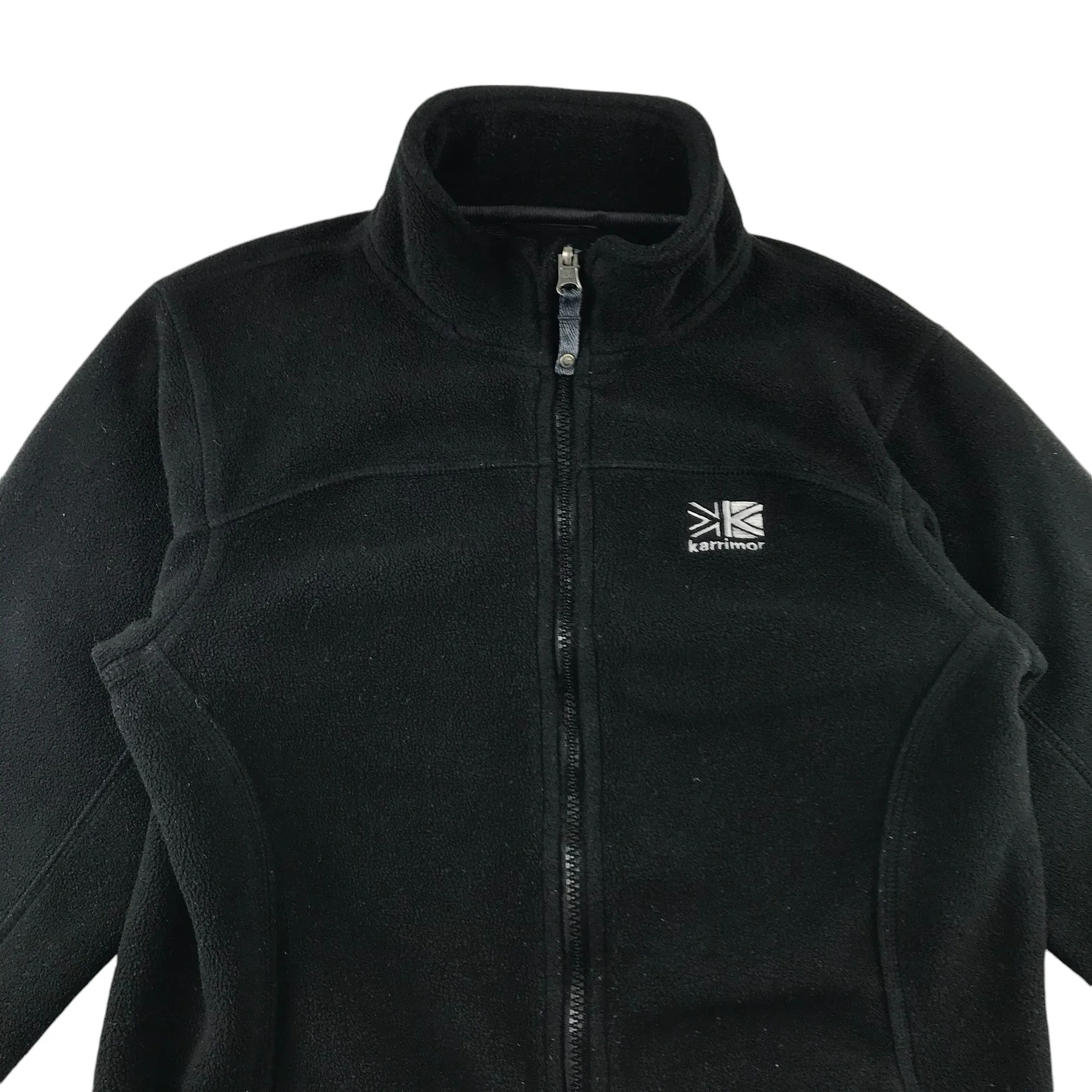 Karrimor fleece 12-13 years black plain full zipper long sleeve