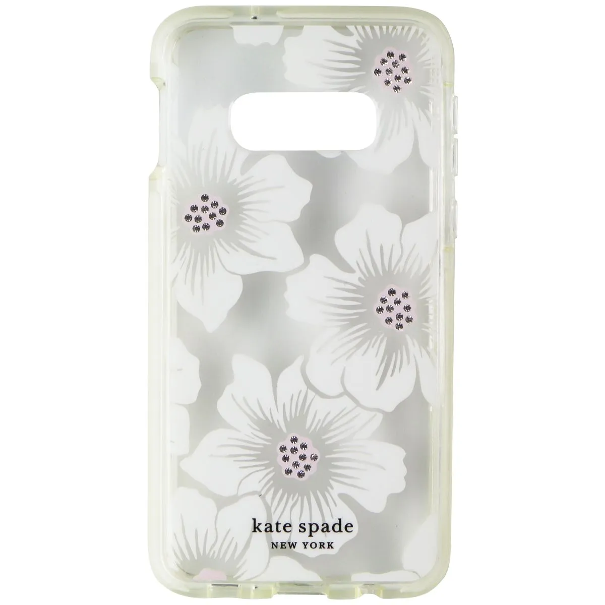 Kate Spade Defensive Hard Case for Galaxy S10e - Hollyhock Floral / Clear Cream