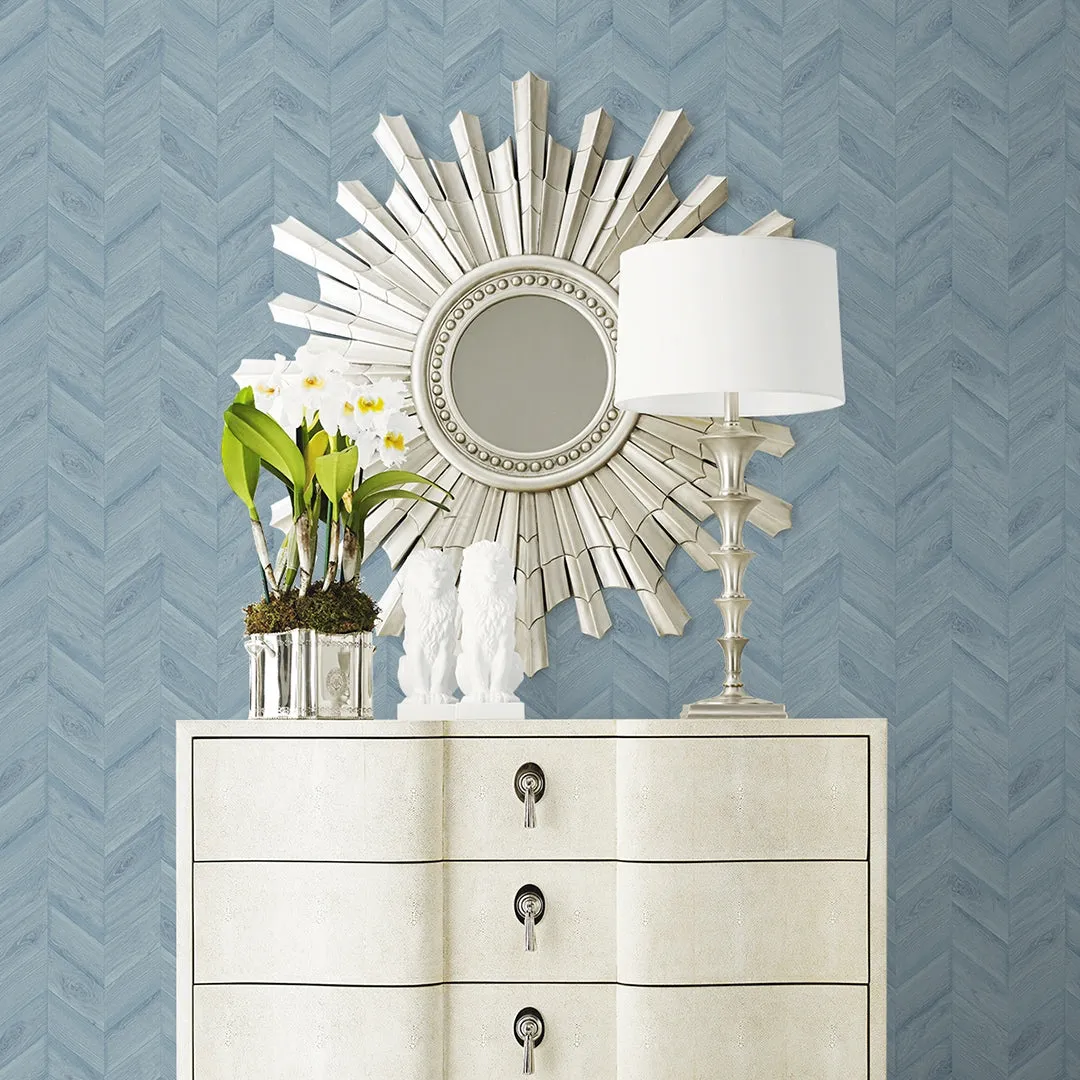 Keone Bay Chevron Coastal Haven Wallpaper