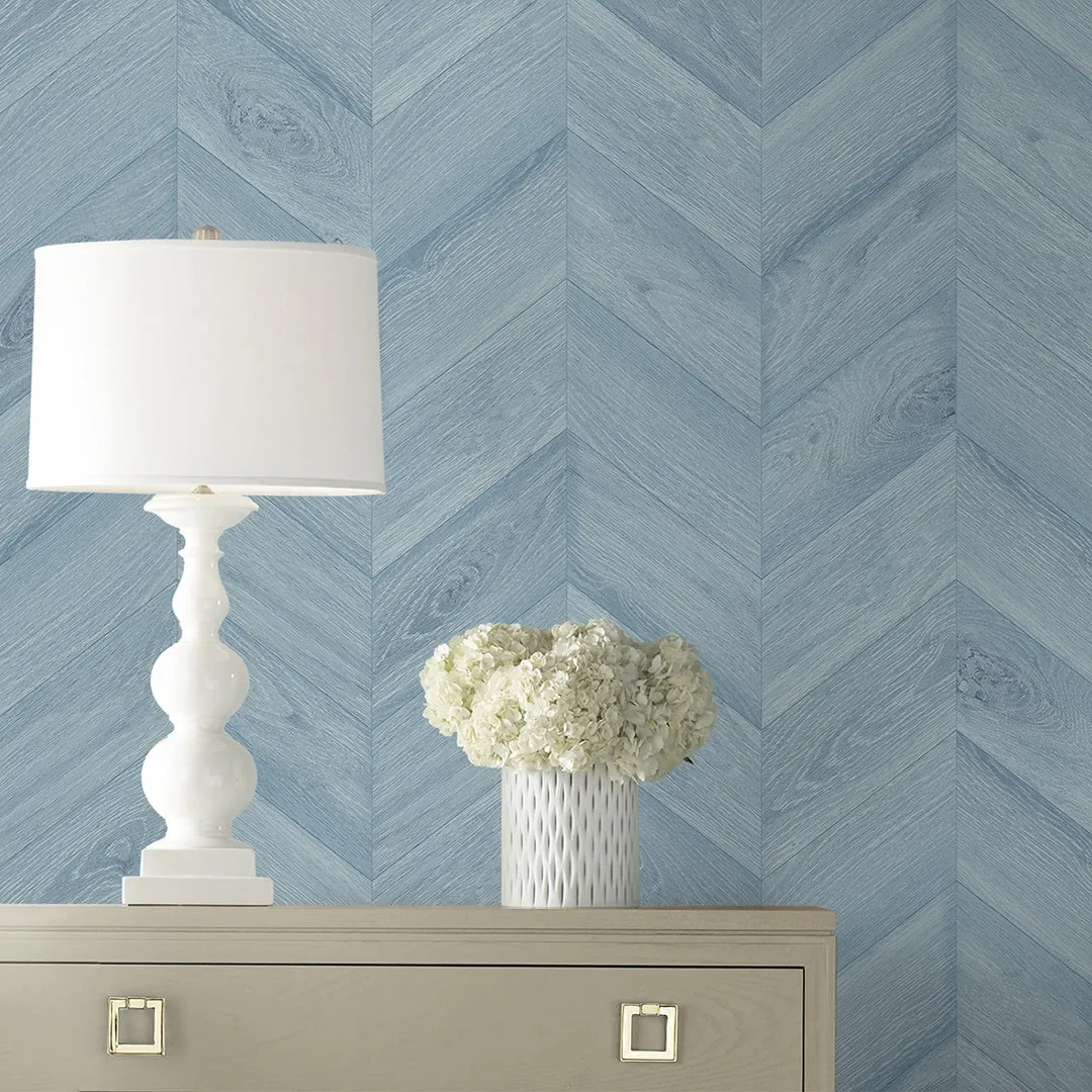 Keone Bay Chevron Coastal Haven Wallpaper