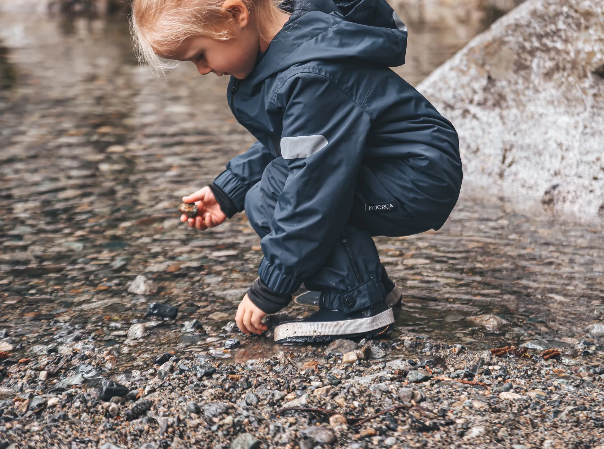 KidORCA Kids Rain Jacket _ Navy_ Model 2022