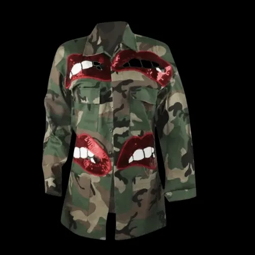 Kiss-A-Me Back -Women’s Camo Jacket