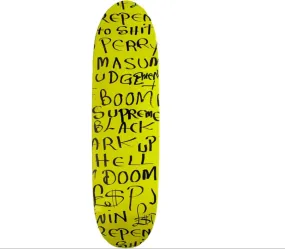 Lee Scratch Perry Black Ark Cruiser Yellow Skateboard Art Deck by Supreme