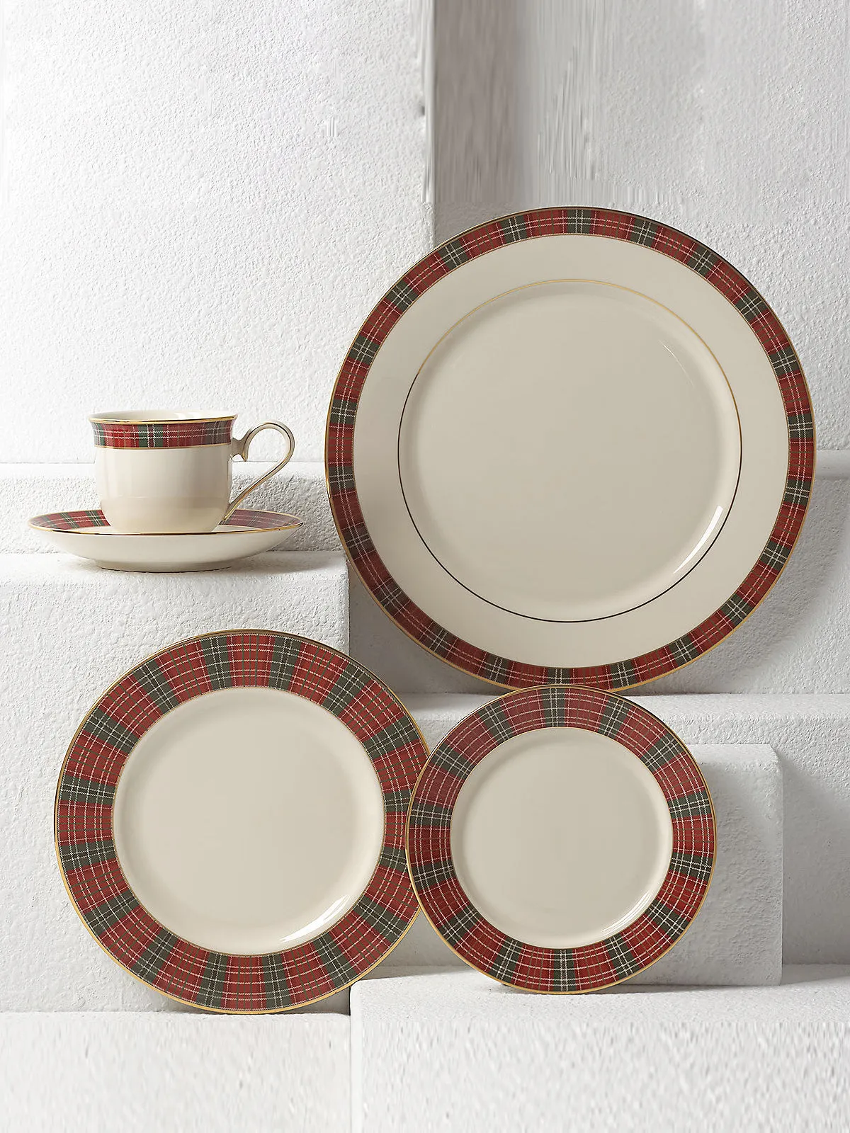 Lenox Winter Greetings Plaid 5pcplace Setting