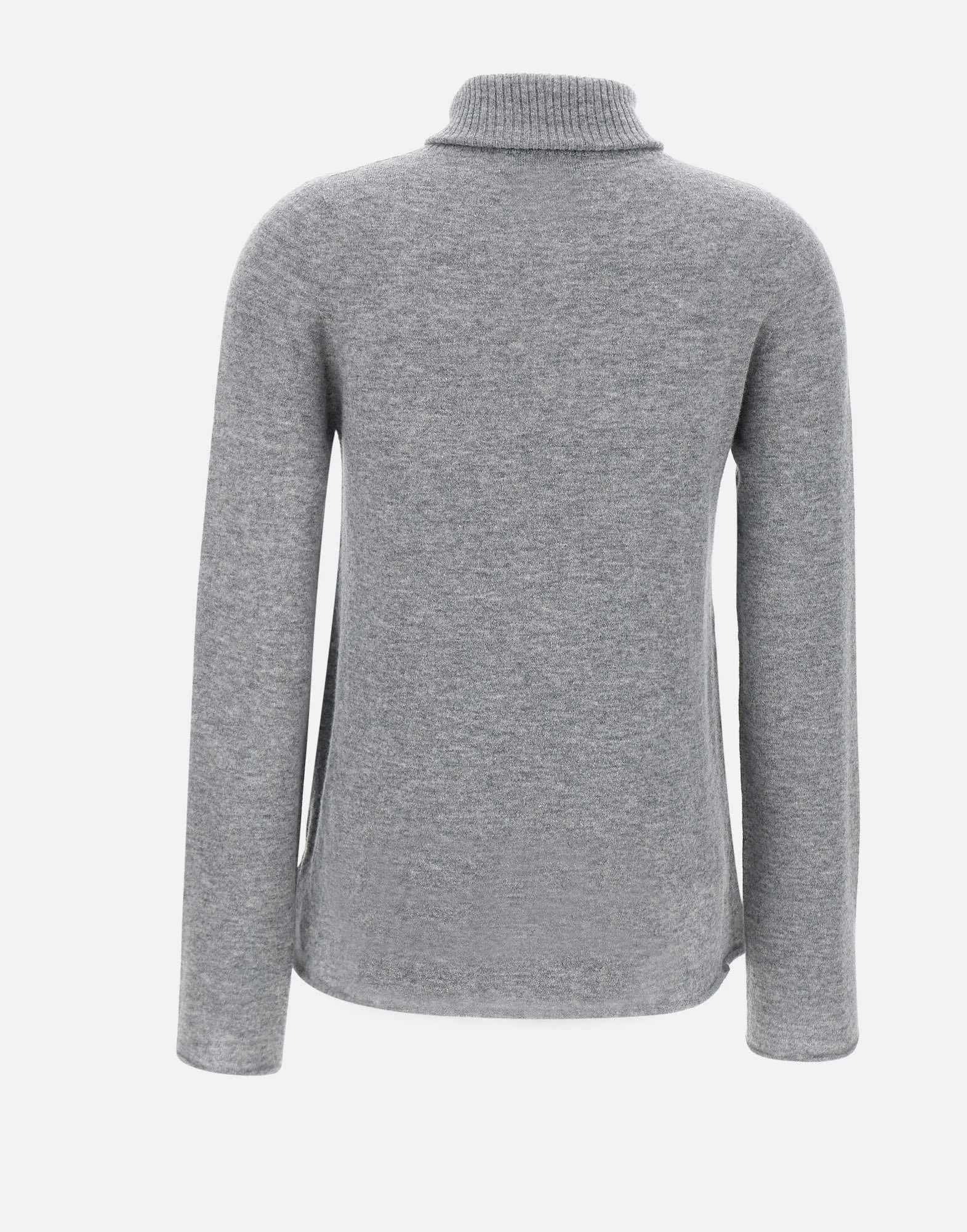 Light Grey Wool Turtleneck Sweater