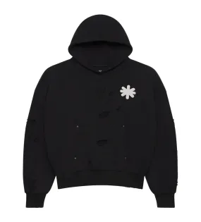 Lost Shdws Distressed Logo Hoodie Black