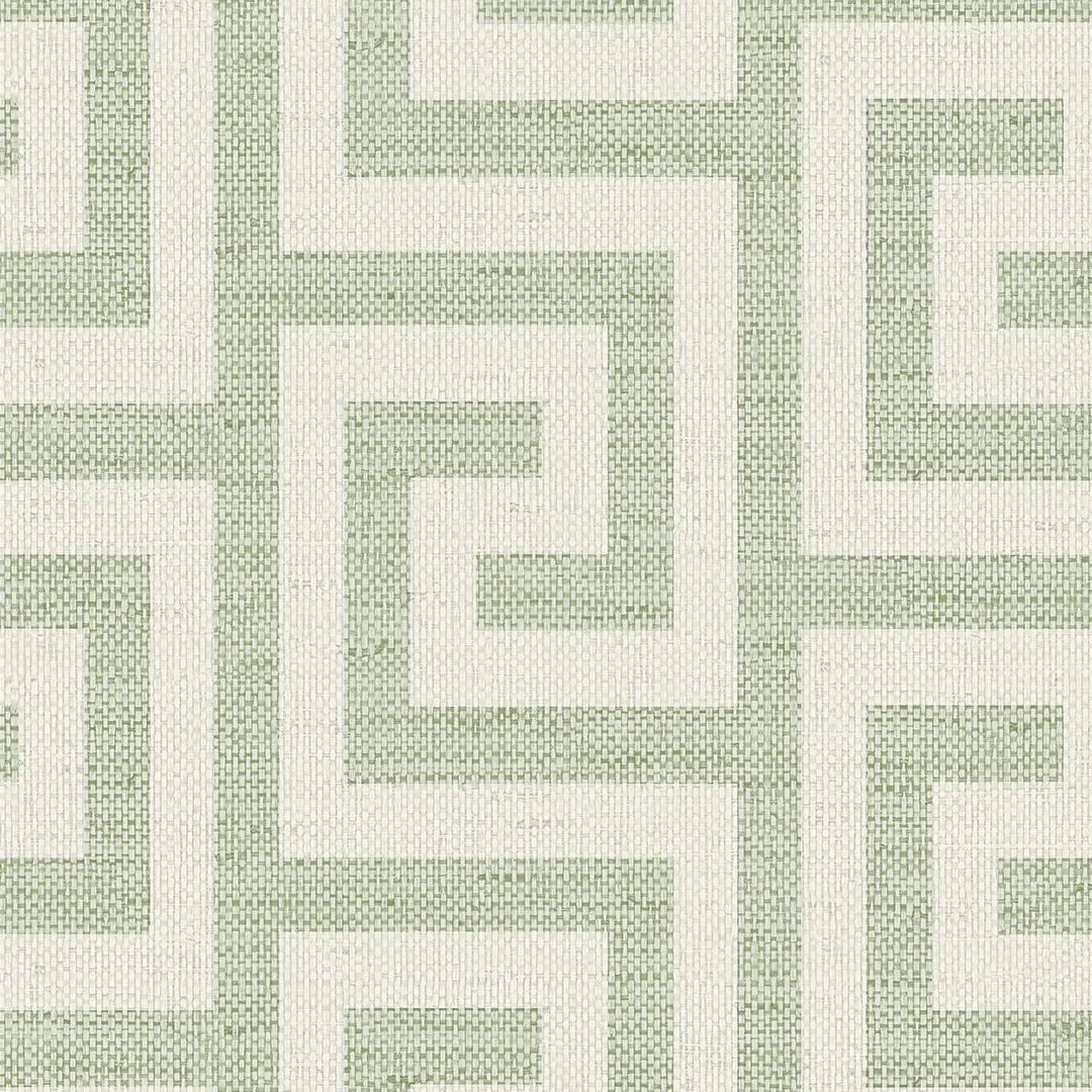 Luna Retreat Greek Key Coastal Haven Wallpaper