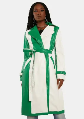 Lush Taste Of Freedom Colorblock Trench Coat