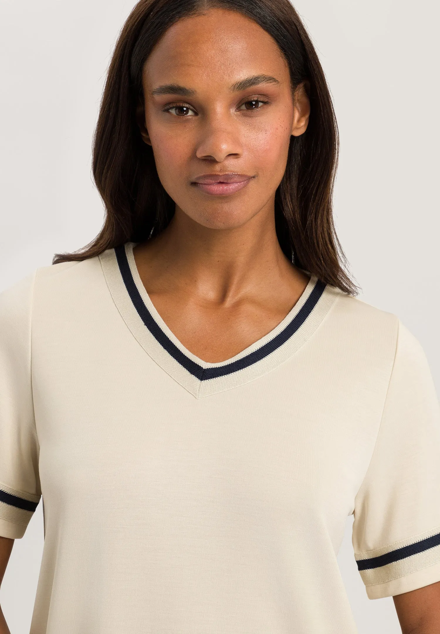 Madeleine Tencel V-Neck Top | Warm Sand 78816-1200