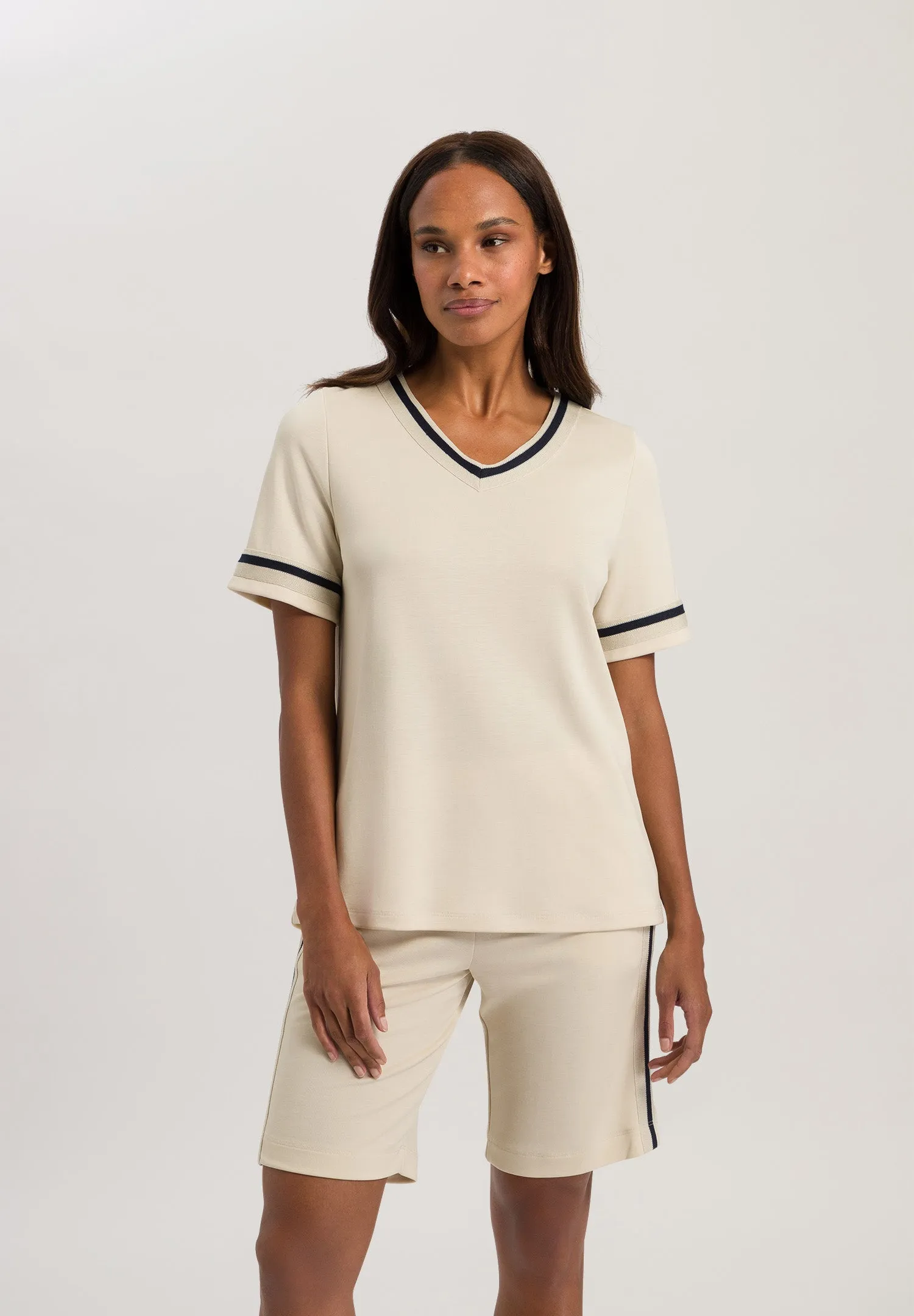 Madeleine Tencel V-Neck Top | Warm Sand 78816-1200