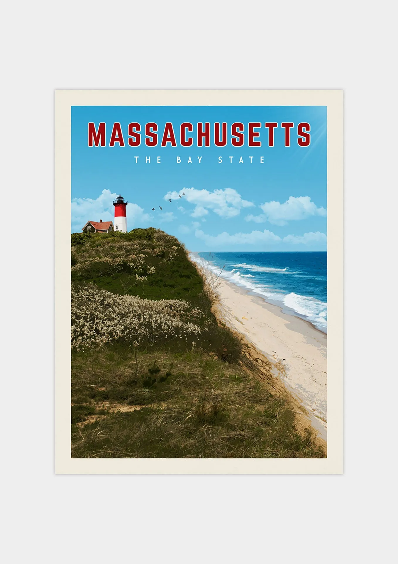 Massachusetts - Vintage Travel Poster