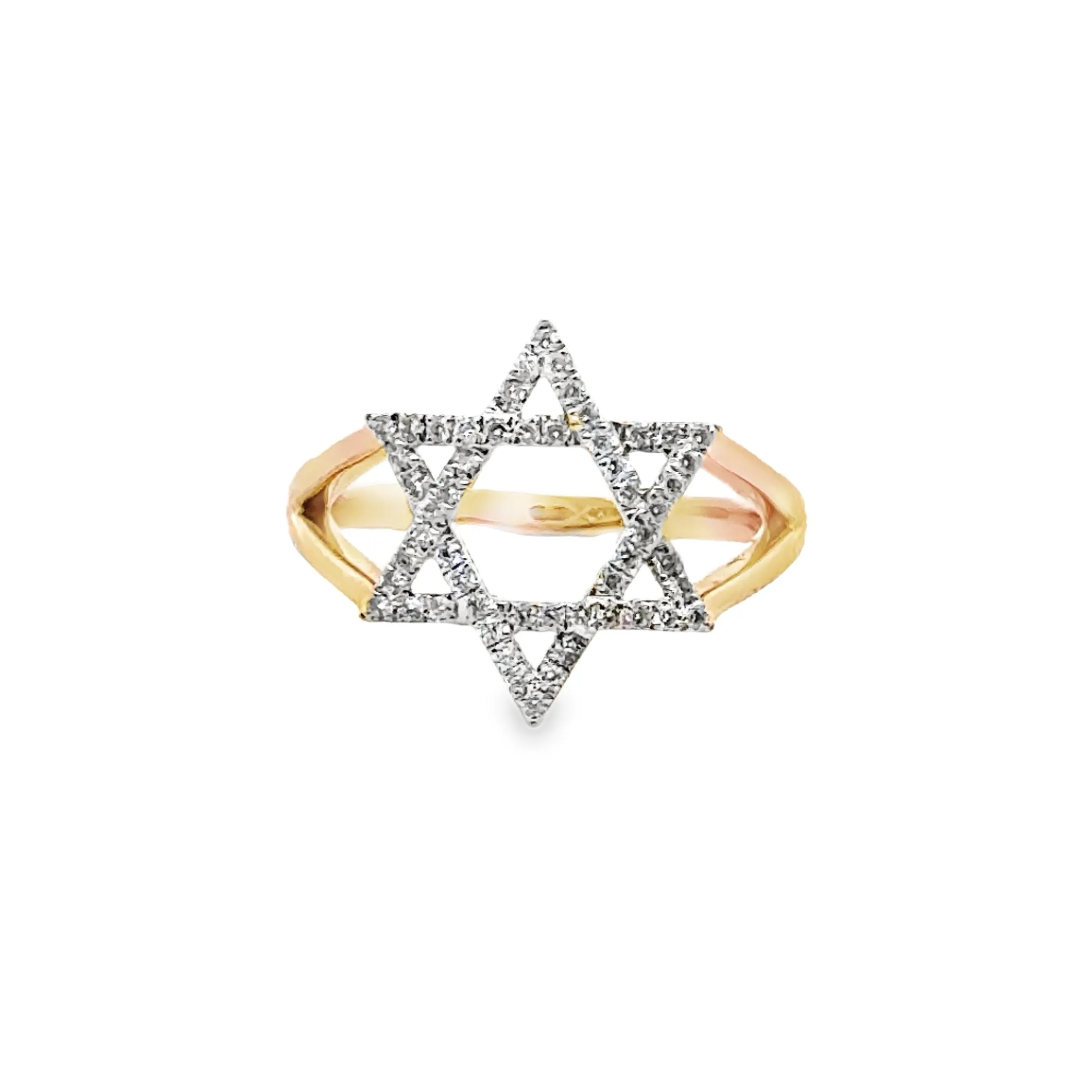 Medium Diamond Star of David Ring