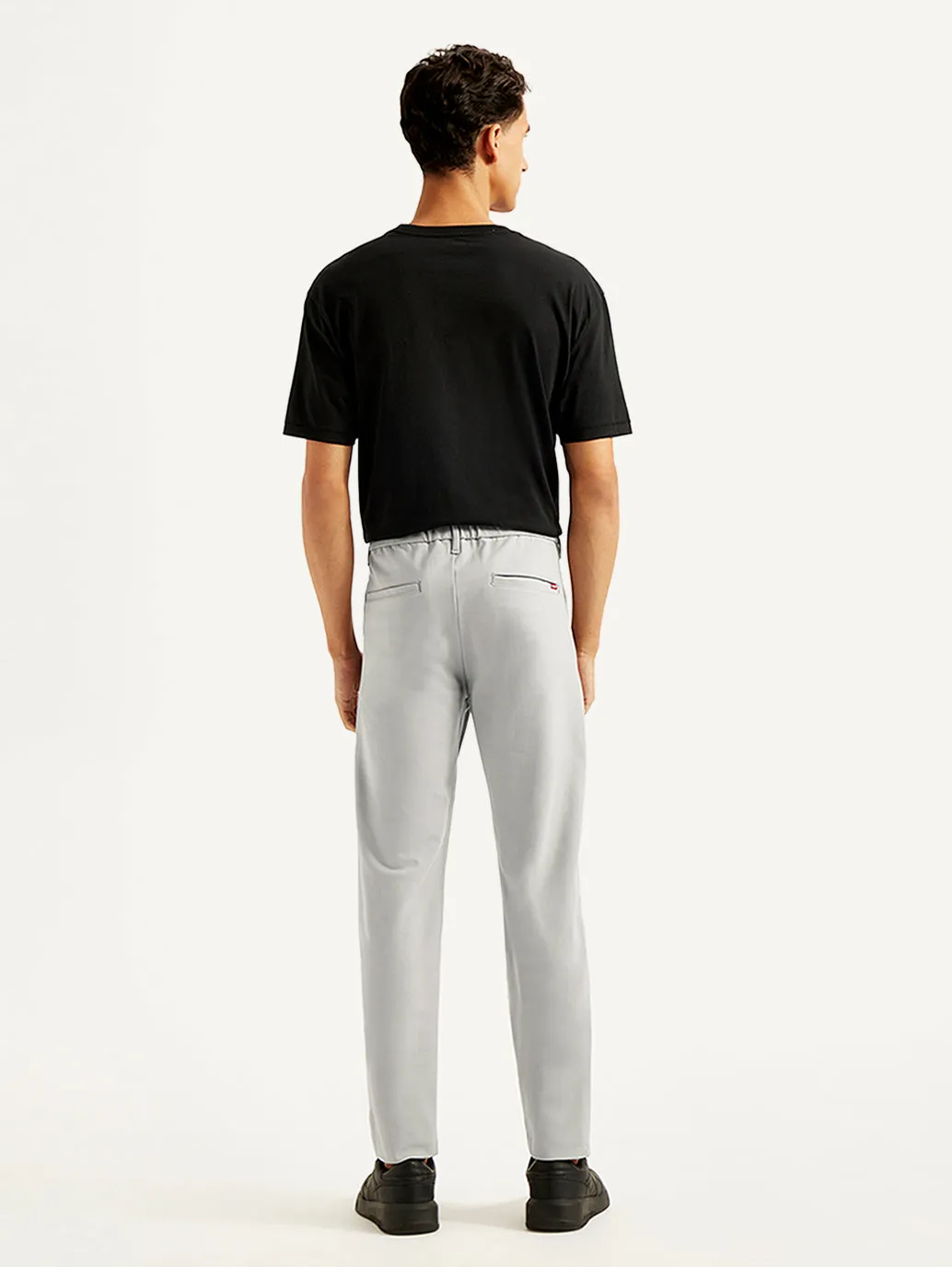 Men's Light-Grey Slim Fit Chinos