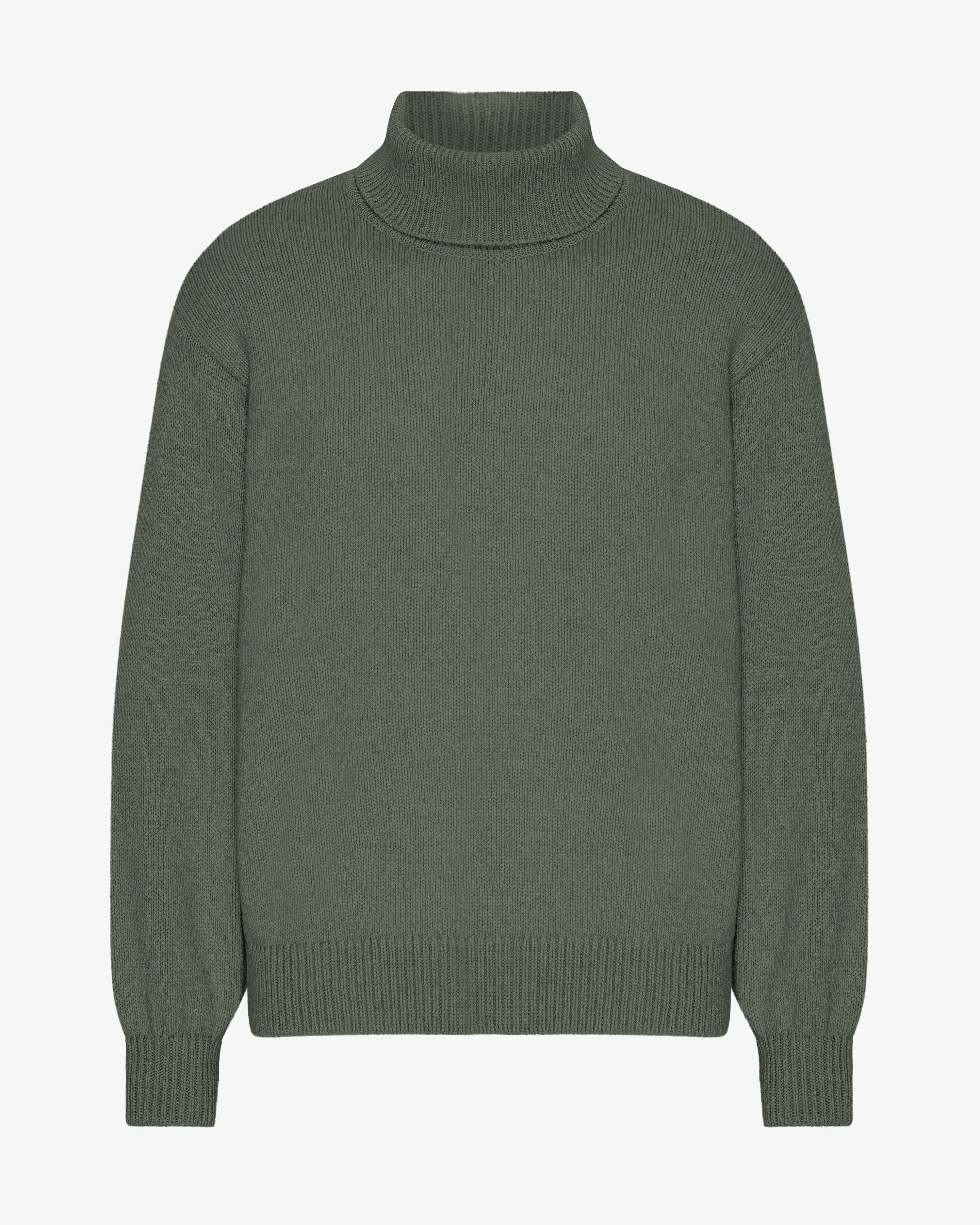 Merino Wool Turtleneck - Dusty Olive