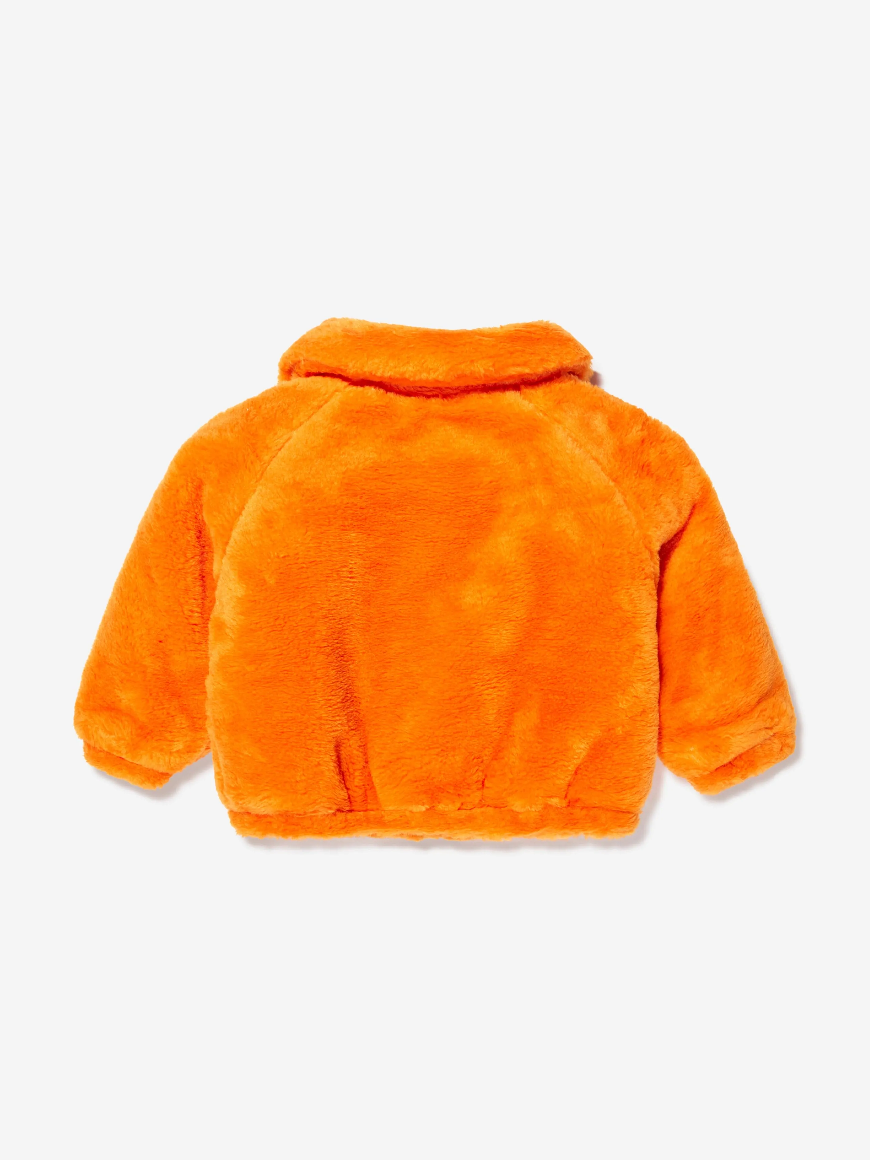 Mini Rodini Kids Faux Fur Aviator Jacket in Orange