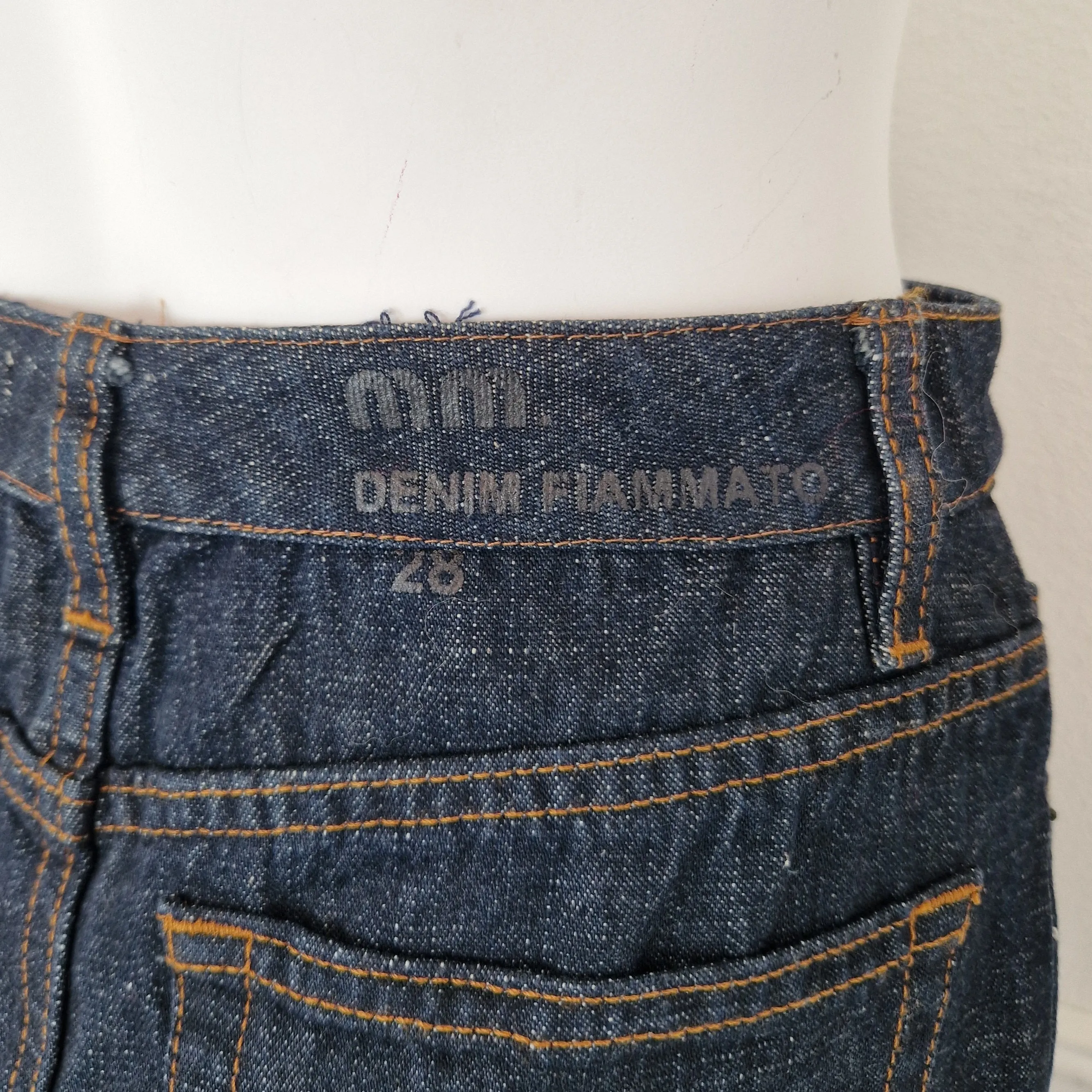 Miu Miu | Gonna in denim fiammato 2001