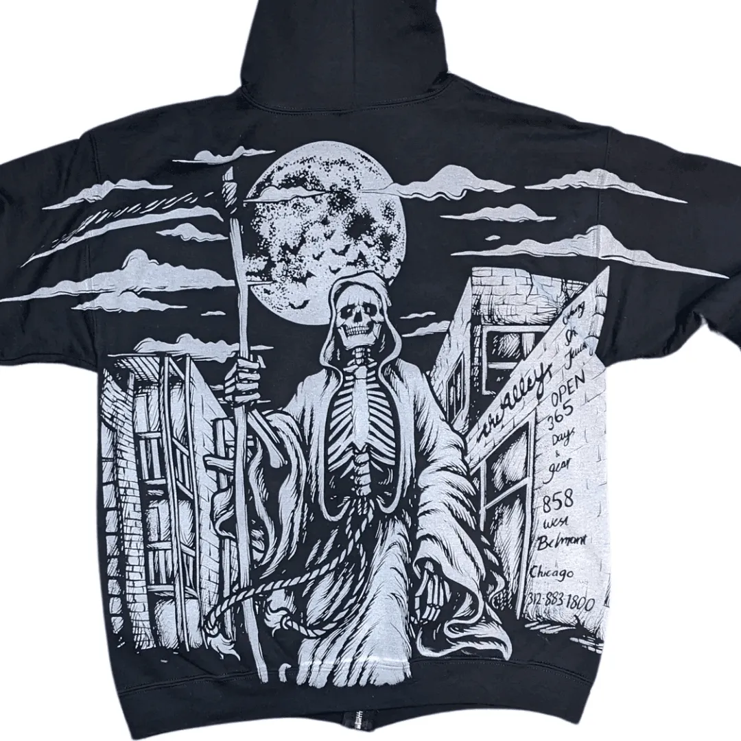 Monster Print Alley Reaper Hoodie