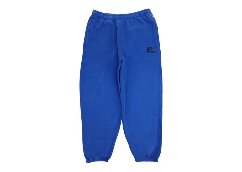 Nike X Stussy Acid Wash Sweatpants Blue