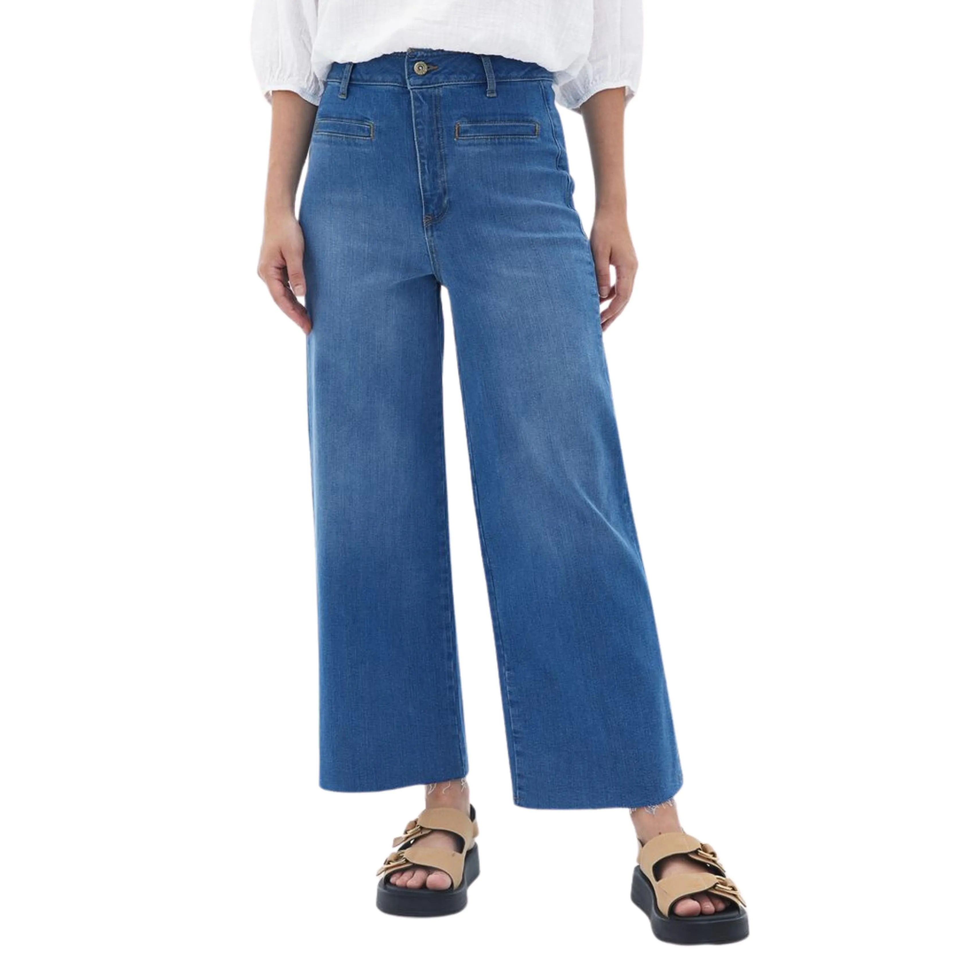 OXXO -  High Waist Culotte Denim Pants