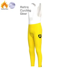 Peugeot Yellow Fleece Retro Cycling Pants