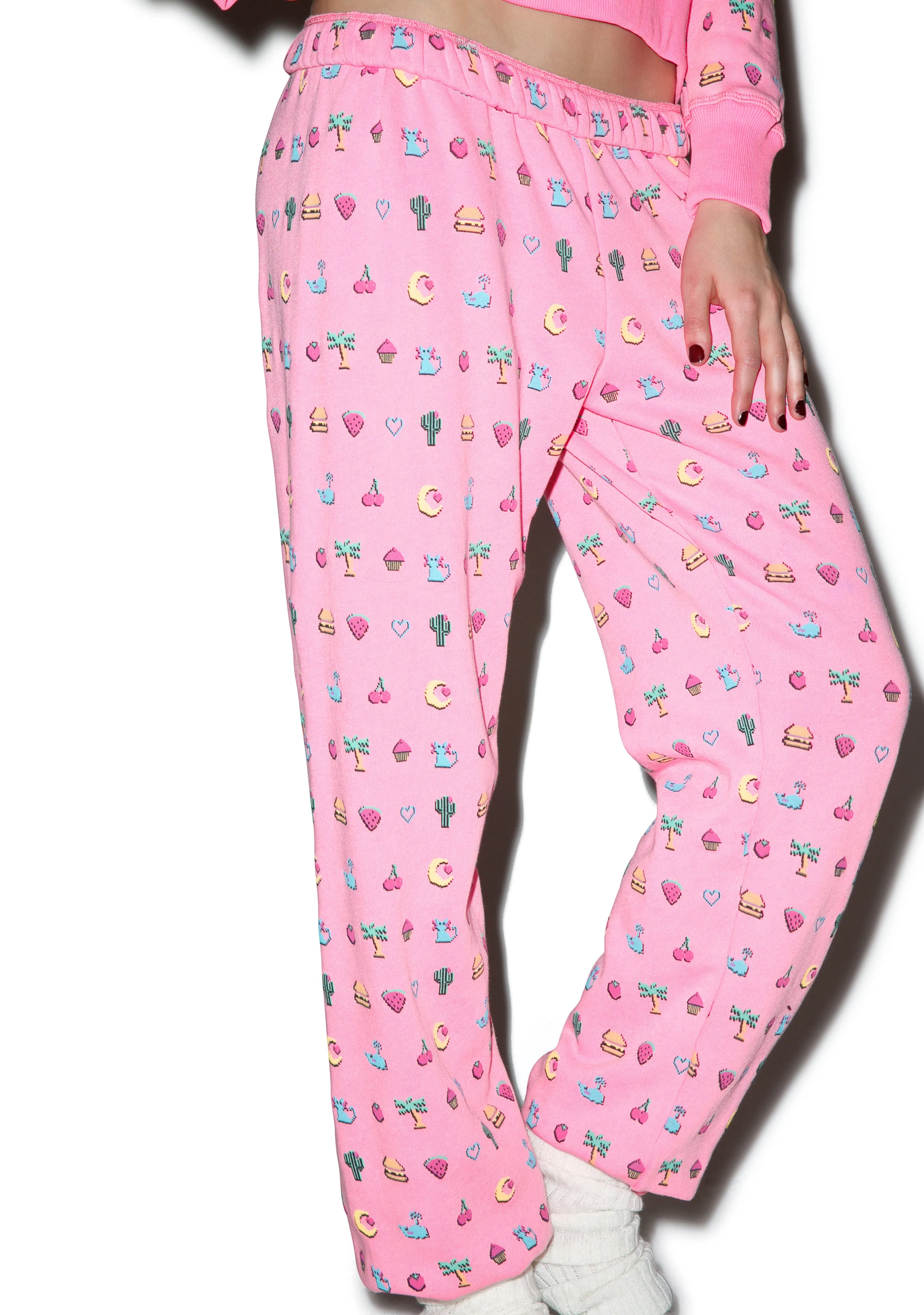 Pixelated Emoji Easy Sweatpants