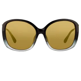 Prabal Gurung Sunglasses Oversized Black and Gold