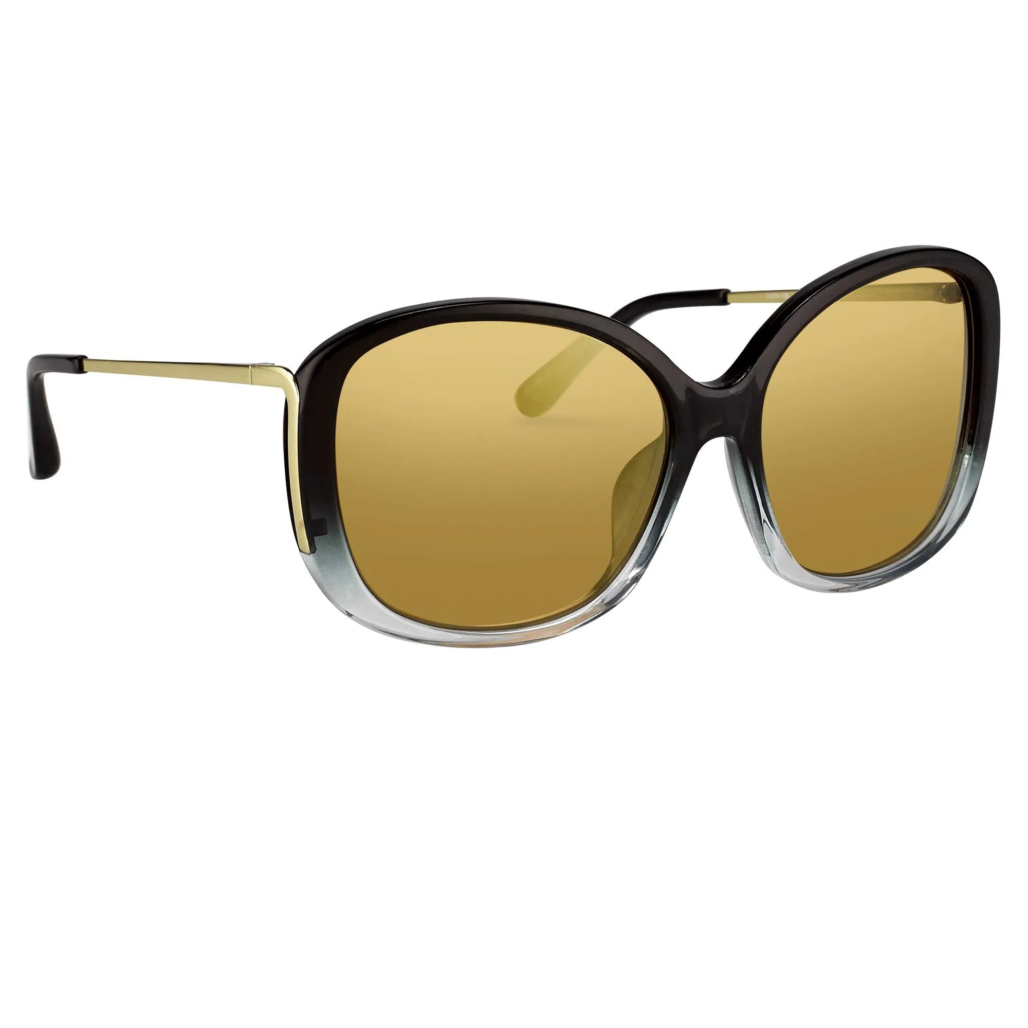 Prabal Gurung Sunglasses Oversized Black and Gold