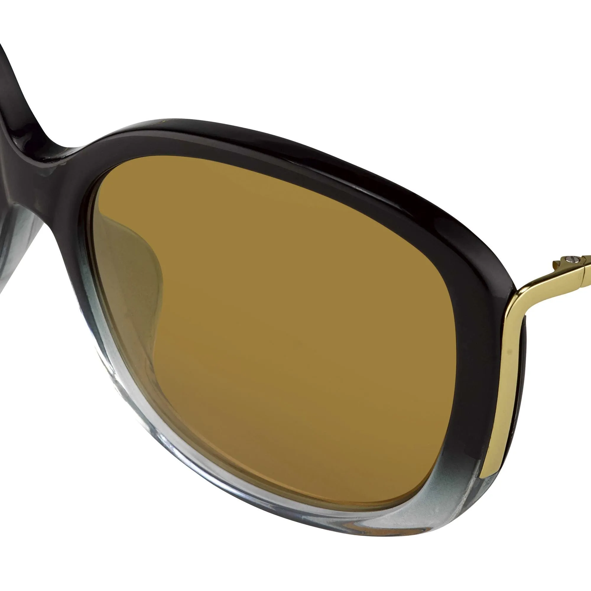 Prabal Gurung Sunglasses Oversized Black and Gold