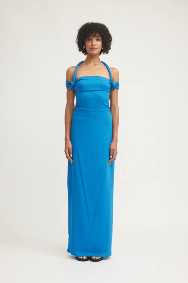 Rhodes Dress Azure Blue