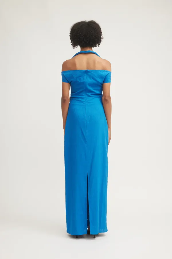 Rhodes Dress Azure Blue